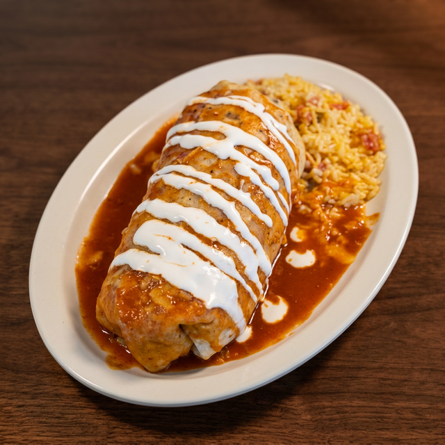 Adobo Shrimp Burrito.